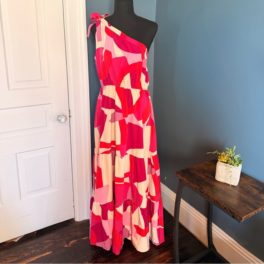 🌺 NWT 🌺 PRETTYGARDEN One Shoulder Ruffle Maxi Dress